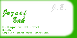 jozsef bak business card